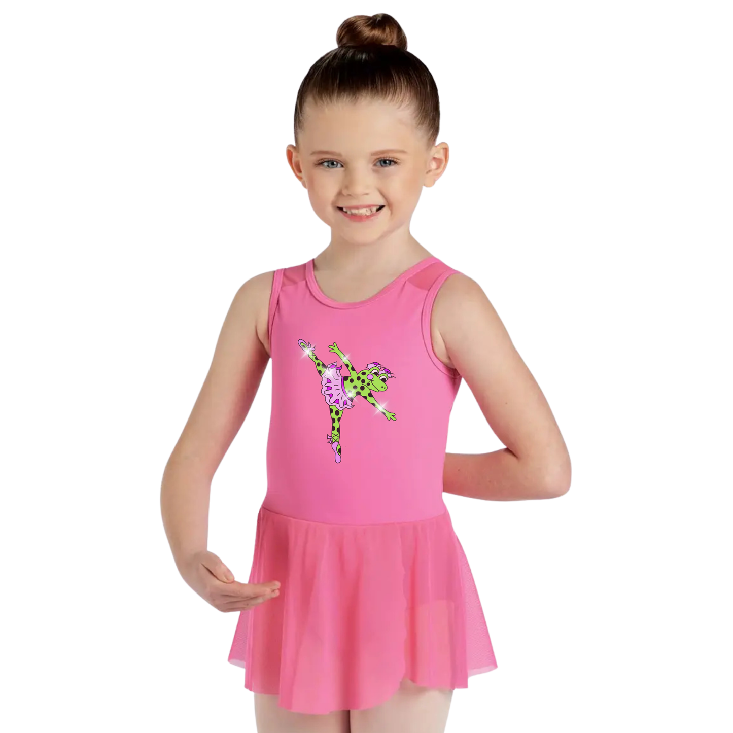 Kids Mesh Shoulder Dress