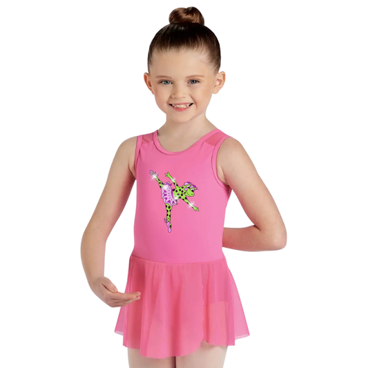 Kids Mesh Shoulder Dress